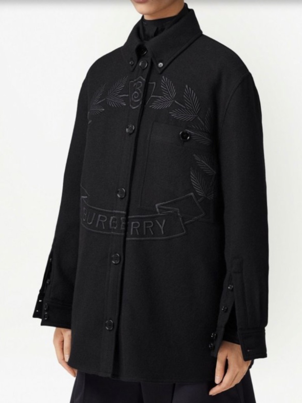 Burberry Black Wool Coat
